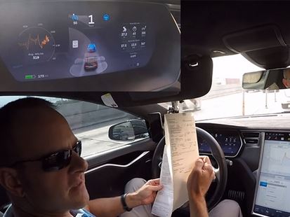 特斯拉自动驾驶全球第一罚:飙出112码(图)