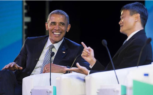 马云对奥巴马说了一句什么话引全场爆笑？(图)