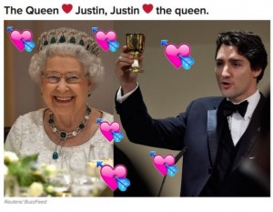 加国总理餐桌上调戏英国女王 遭到神反击(组图)