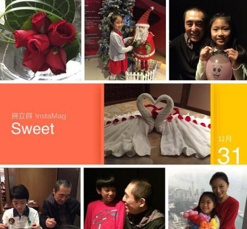 张艺谋获儿子剃头 网友:张导这一脸不情不愿(图)