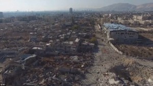 叙利亚首都经历狂轰滥炸 部分区域已成废墟(组图)