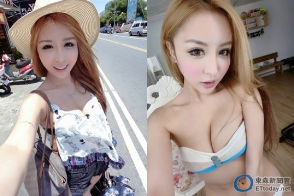 玩很大!台辣模雪碧开放让友人“隔空抓胸”(图)