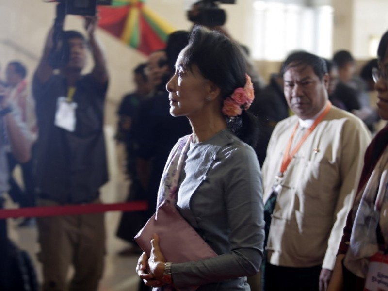 美媒:昂山素季推挂名总统 引与军方摩擦(图)