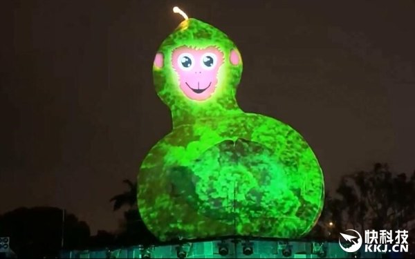 台湾“福禄猴”首次点灯:说丑的都闭嘴了(组图)