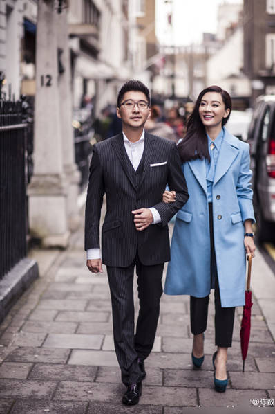 陈数与老公伦敦街头拍大片 挽手同行甜蜜十足(图)