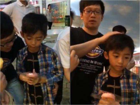 张柏芝儿子捧甜甜圈却不吃:我想给妈妈(组图)