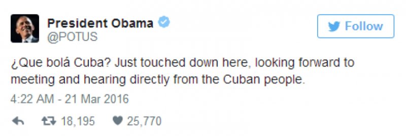 直播: 奥巴马抵达古巴开启历史性访问(多图)
