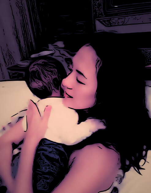 章子怡晒与女儿合影:拥你在怀便有全世界(图)