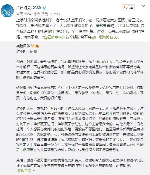 柳岩被整因衣服被扣? 海关:包贝尔这锅我们不背