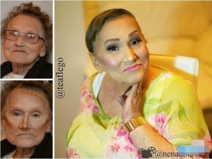 孙女帮八旬奶奶化妆 成功化身“大网红”(组图)
