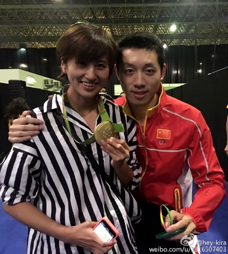 祝福!许昕拥吻女友公开恋情 曝7年爱情长跑(图)