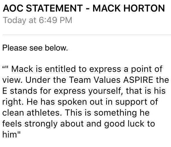 拒绝道歉?澳洲代表团:霍顿有权表达自己看法(图)