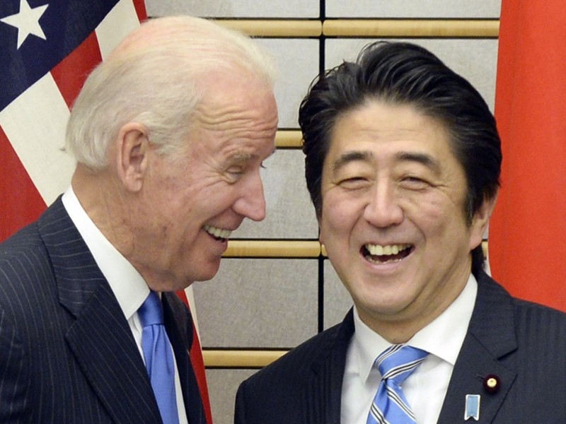 安倍会晤拜登 暗示南海将有大动作(图)