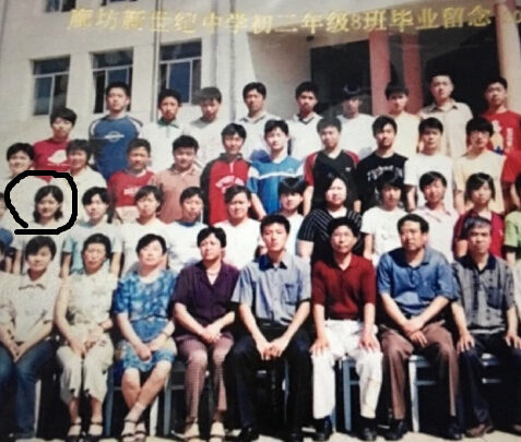 赵丽颖初中毕业照曝光 能认出哪个是她吗?(图)