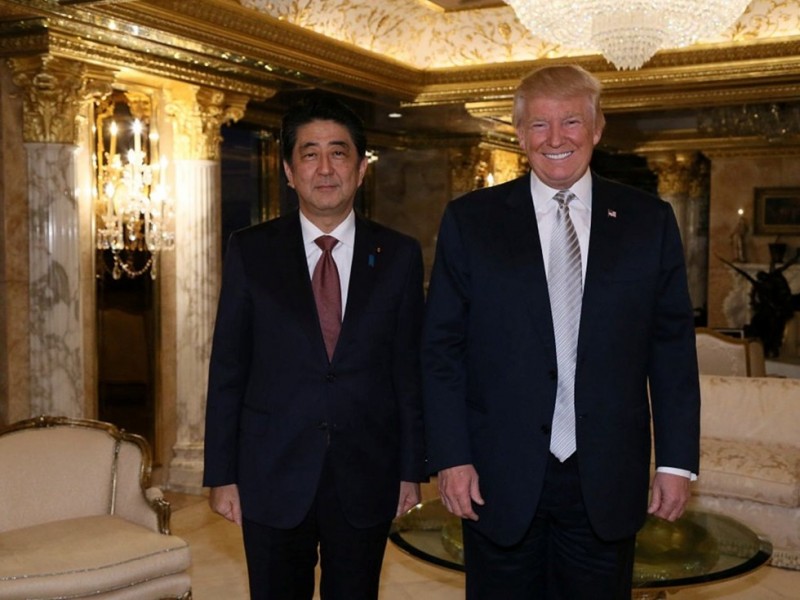 安倍首见特朗普 各说各话未达共识(图)