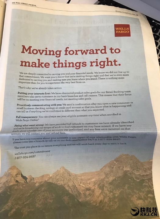 三星为Note7向美消费者道歉 买下三大报整版(图)