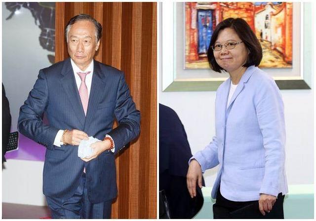 台媒民调:若2020郭台铭对蔡英文 逾60%民众投郭