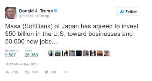 特朗普:又为美国争取到8000个工作岗位(图)