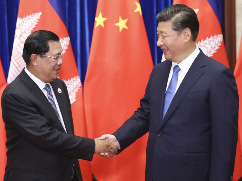 柬埔寨首相公开对台湾国旗下达禁令(图)