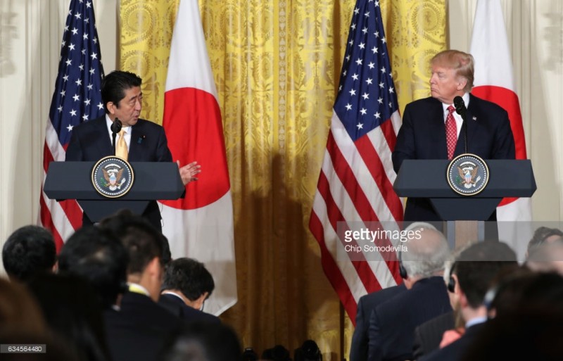 特朗普安倍联合新闻发布会,你感兴趣的都在这里