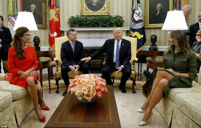 阿根廷第一夫人白宫抢镜 脚上的鞋成焦点(视频)