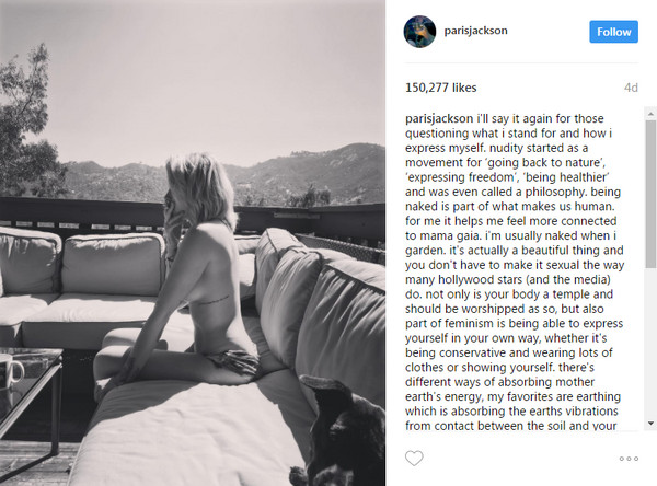 杰克逊19岁女儿晒裸照 还自曝曾被性侵 自杀未遂