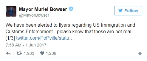 华盛顿特区街头惊现海报 抓非法移民实行"连坐"?