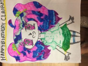 妹妹送给姐姐的生日祝福。